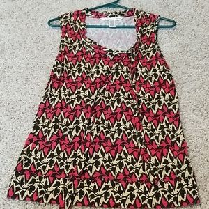 Diane Von Furstenberg silk wool Tank Top Sz M